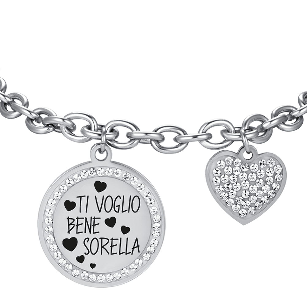 STEEL WOMEN'S BRACELET I LOVE YOU SISTER