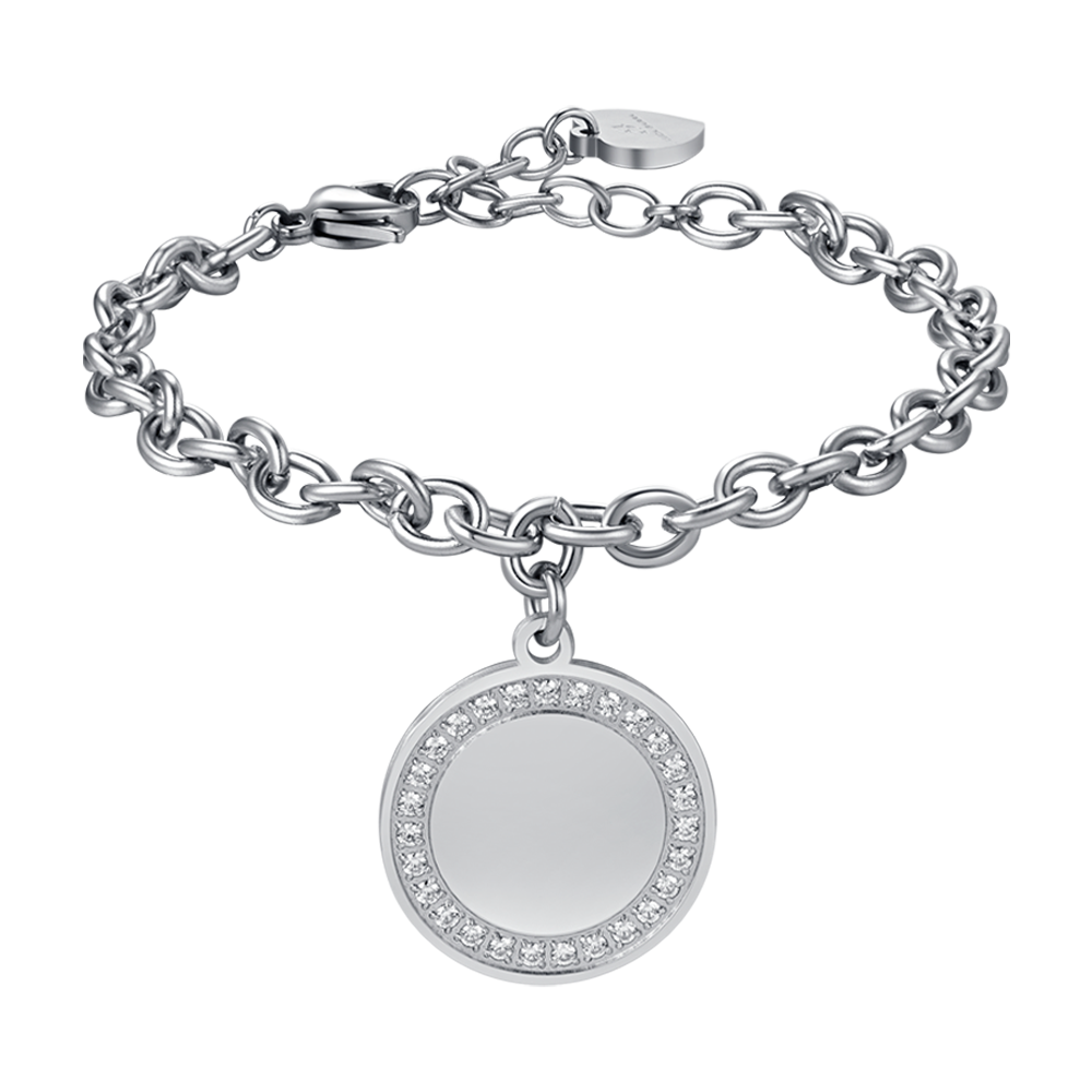 WOMAN'S BRACELET IN STEEL WITH WHITE CRYSTALS Luca Barra