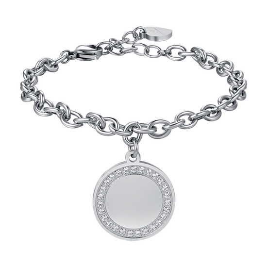 WOMAN'S BRACELET IN STEEL WITH WHITE CRYSTALS Luca Barra