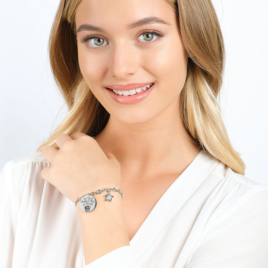 WOMEN STEEL BRACELET WHO FINDS A FRIEND FINDS A TREASURE