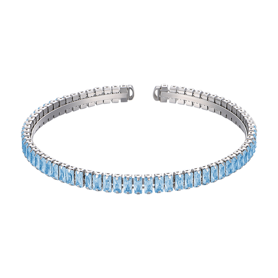 WOMAN'S BRACELET IN STEEL WITH BLUE CRYSTALS Luca Barra