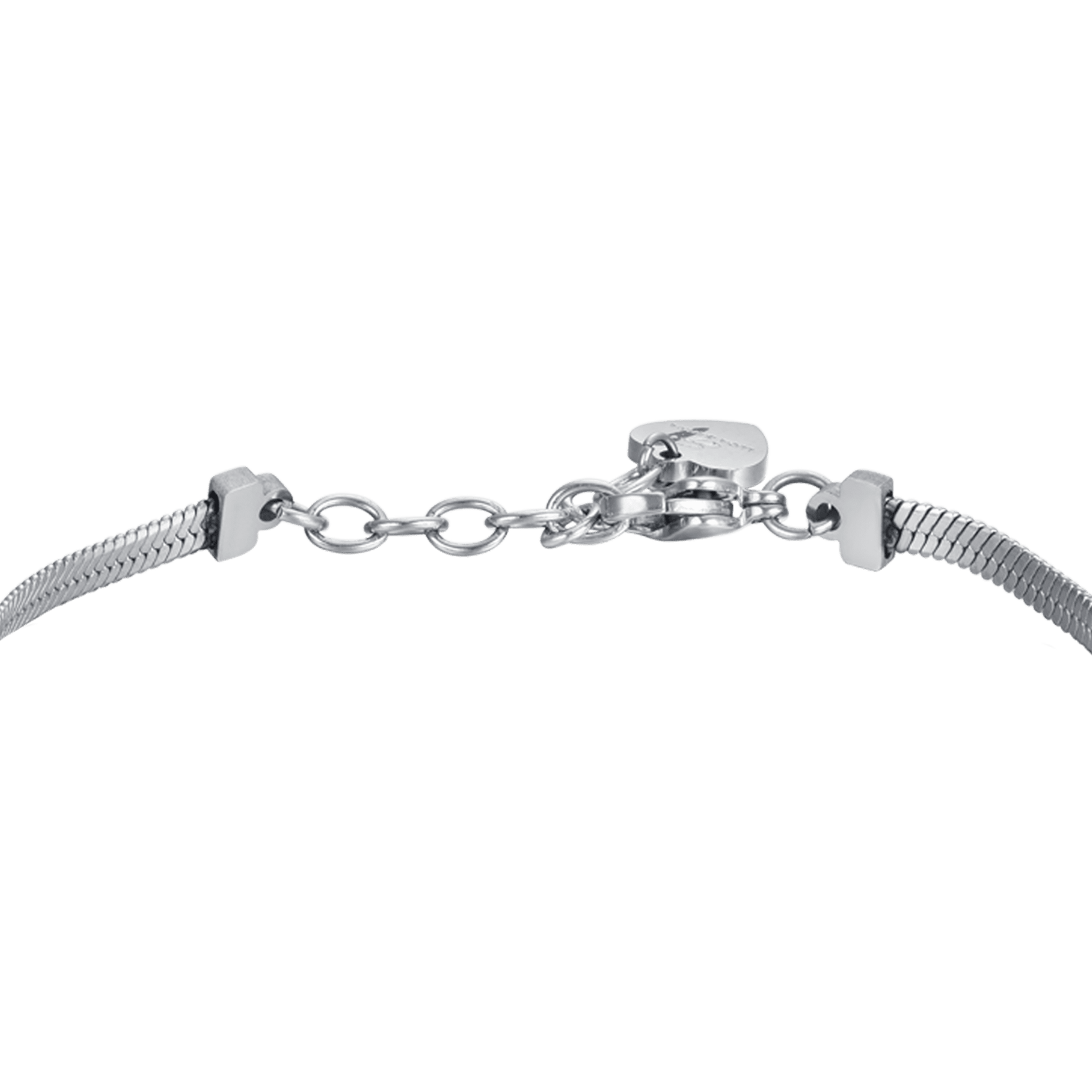 WOMEN'S SNAKE STEEL BRACELET WITH BUTTERFLIES WITH WHITE CRYSTALS