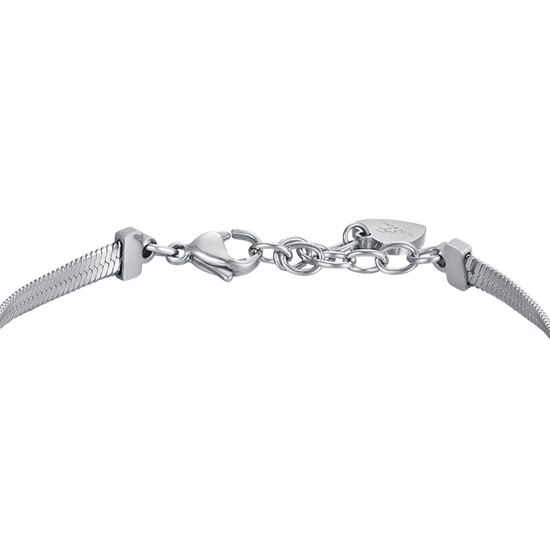 WOMEN'S SNAKE STEEL BRACELET WITH STARS WITH WHITE CRYSTALS