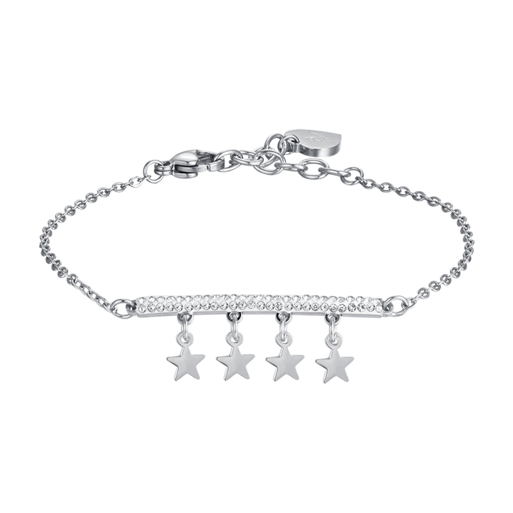 WOMAN'S BRACELET IN STEEL WITH STARS STUDS Luca Barra