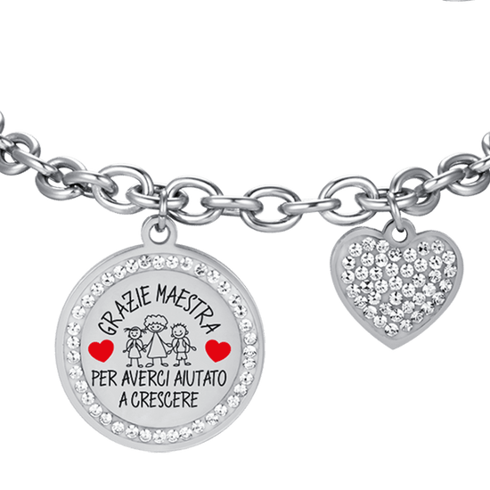 STEEL WOMEN'S BRACELET THANK YOU TEACHER FOR HELPING US GROW UP