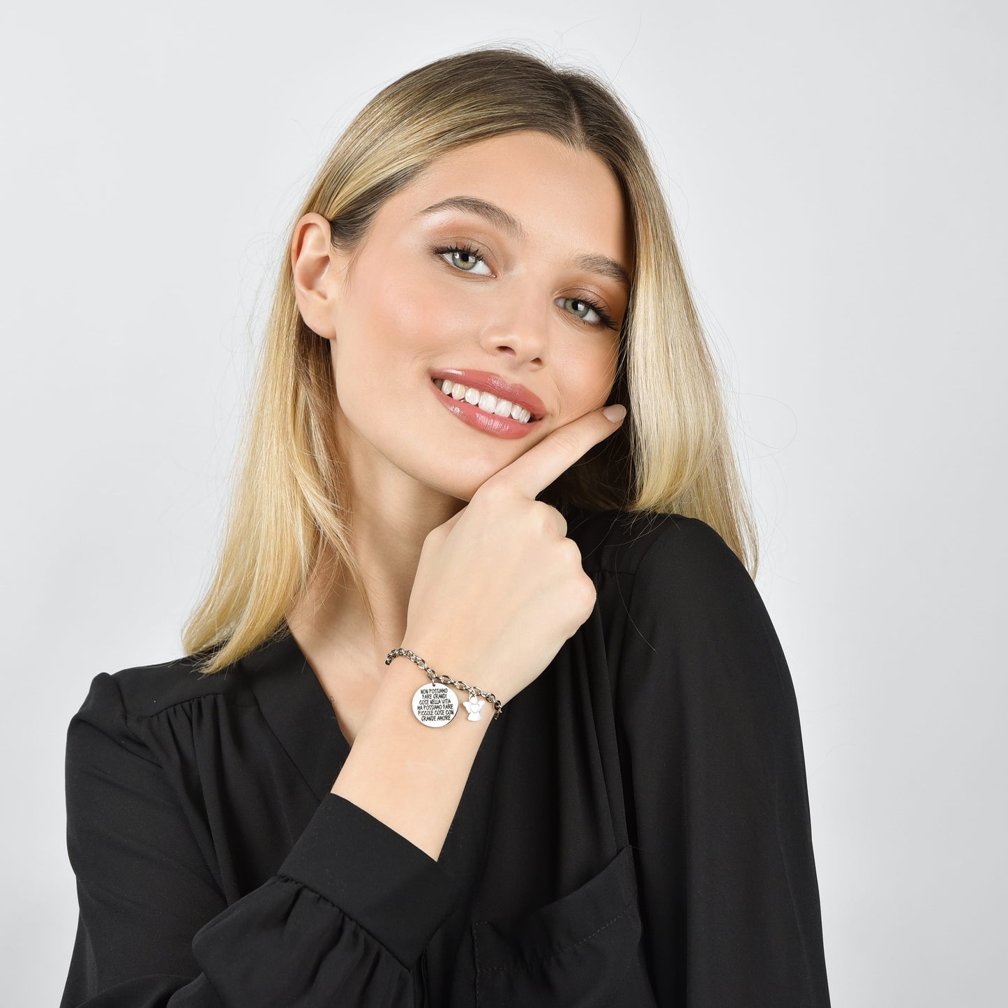 STEEL WOMEN'S BRACELET WE CAN'T DO GREAT THINGS IN LIFE BUT WE CAN