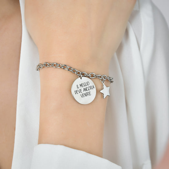 18 STEEL WOMEN'S BRACELET THE BEST IS YET TO COME