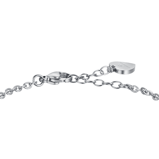 WOMEN'S STEEL BRACELET WITH FUCHSIA CRYSTALS