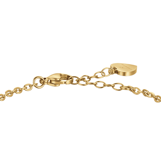 IP GOLD STEEL WOMEN'S BRACELET WITH WHITE CRYSTALS
