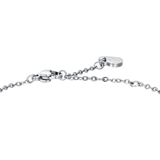 WOMEN'S STEEL BRACELET WITH WHITE CRYSTAL ELEMENT