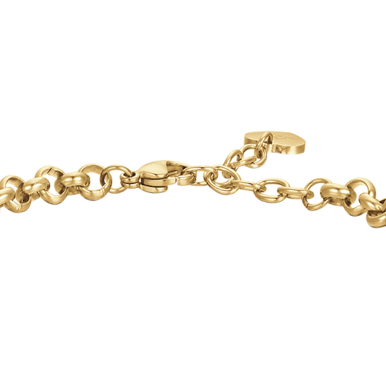 WOMEN'S STEEL BRACELET WITH STARS AND WHITE CRYSTALS