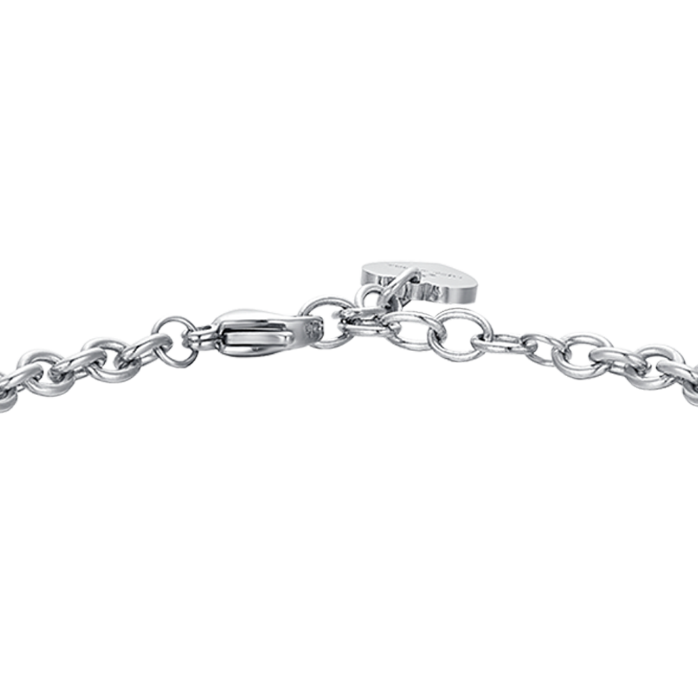 WOMEN'S STEEL DREAM CATCHER BRACELET WITH WHITE CRYSTALS