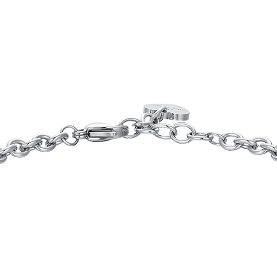 WOMEN'S STEEL DREAM CATCHER BRACELET WITH WHITE CRYSTALS