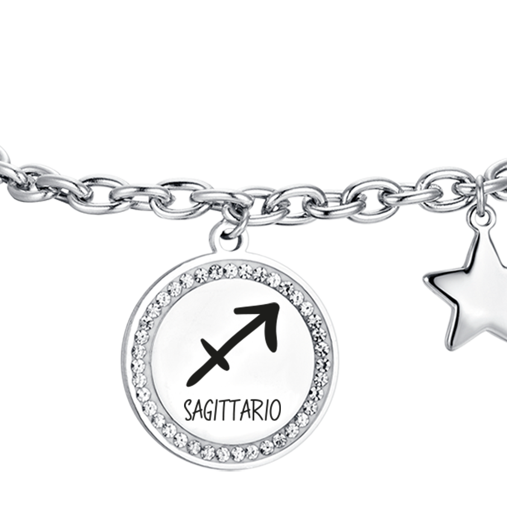 SAGITTARIUS ZODIAC SIGN STEEL PLATE WOMEN'S BRACELET