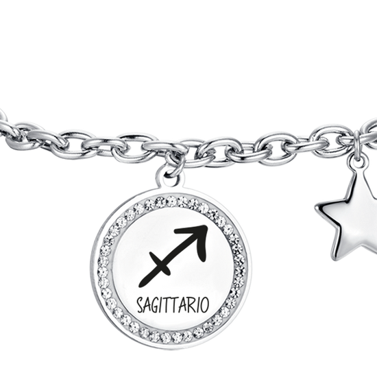 SAGITTARIUS ZODIAC SIGN STEEL PLATE WOMEN'S BRACELET