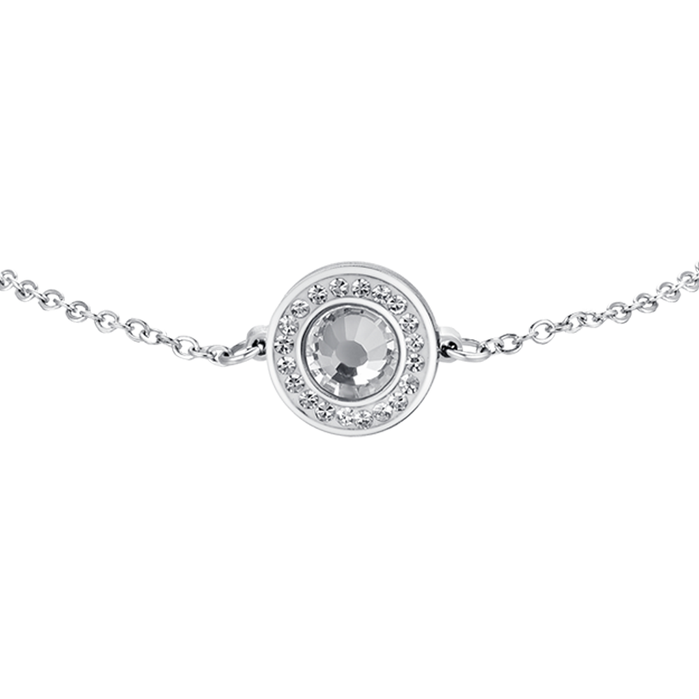 WHITE CRYSTAL ELEMENT STEEL WOMEN'S BRACELET