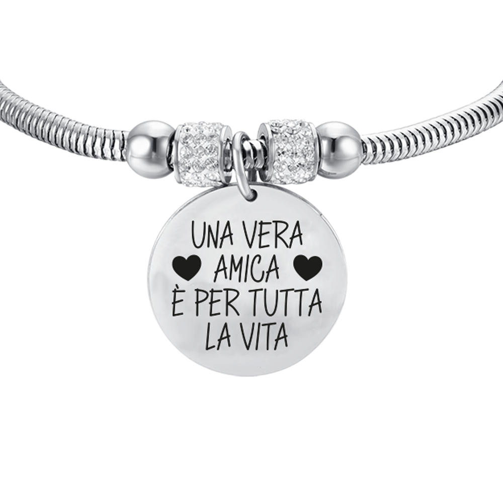 WOMEN'S STEEL BRACELET A TRUE FRIEND IS FOR LIFE