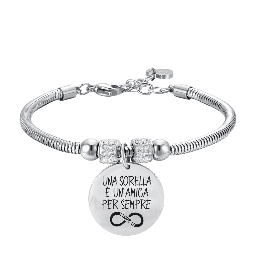 STEEL WOMEN'S BRACELET A SISTER IS A FRIEND FOREVER
