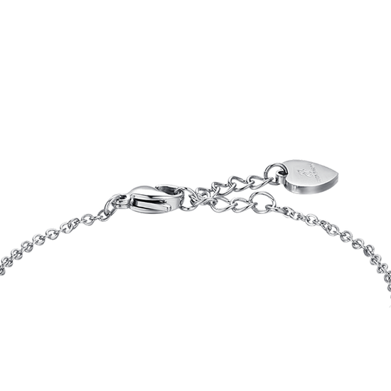 WOMEN'S STEEL STAR BRACELET WITH WHITE CRYSTALS