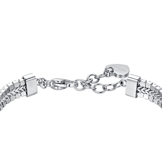 WOMAN'S TENNIS BRACELET IN STEEL WITH WHITE CRYSTALS Luca Barra