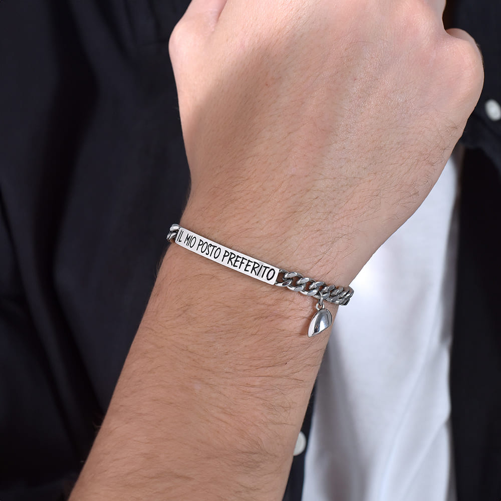 STEEL HEART MAGNET BRACELET FOR MEN