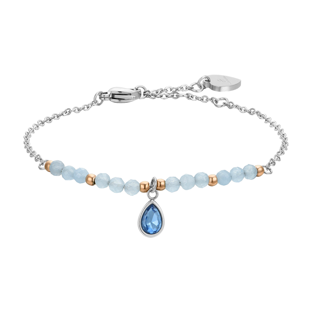 BRACCIALE DONNA IN ACCIAIO AGATA AZZURRA Luca Barra