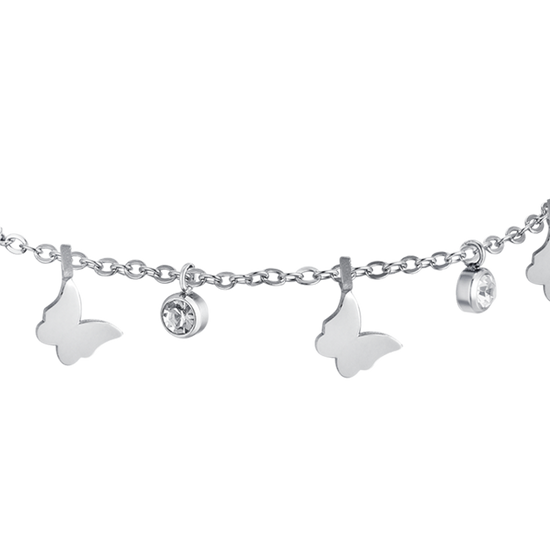 Upload image to Gallery WOMAN'S BRACELET IN STEEL BUTTERFLY AND CRYSTALS
