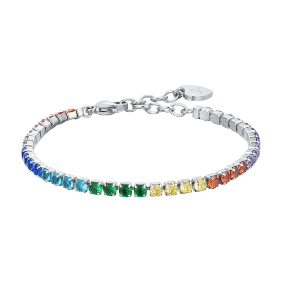 BRACCIALE TENNIS DONNA CRISTALLI ARCOBALENO Luca Barra