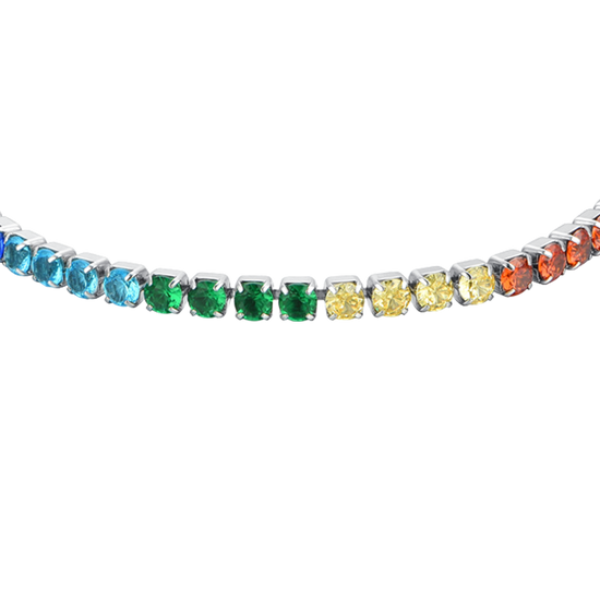RAINBOW CRYSTALS WOMEN'S TENNIS BRACELET