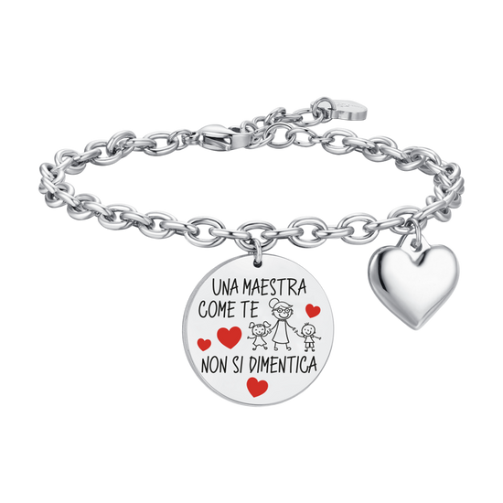 BRACCIALE DONNA IN ACCIAIO UNA MAESTRA COME TE NON SI DIMENTICA