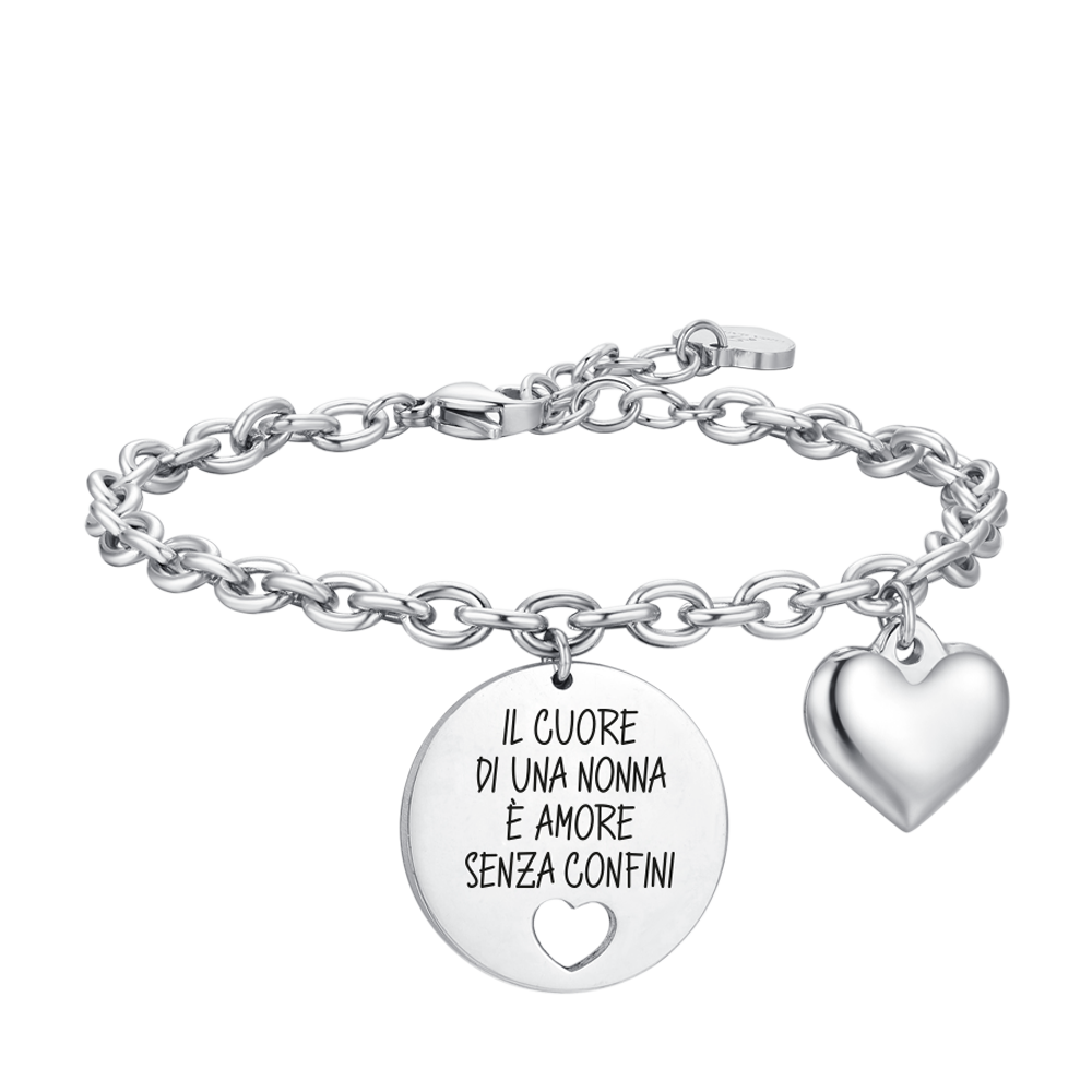 STEEL WOMEN'S BRACELET THE HEART OF A GRANDMOTHER