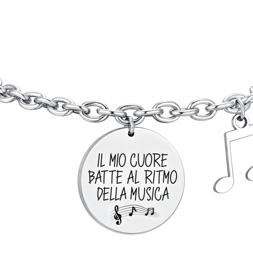 BRACCIALE DONNA IN ACCIAIO NOTA MUSICALE Luca Barra