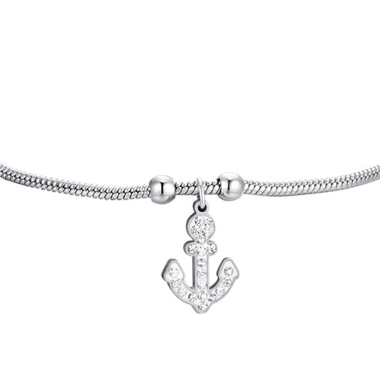 WOMEN'S STEEL BRACELET WITH ANCHOR