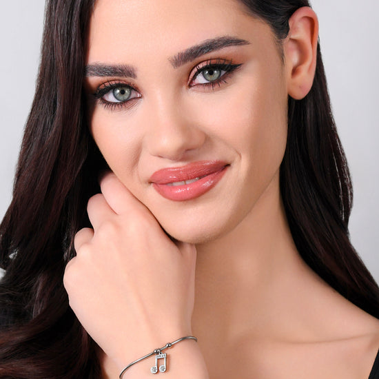 WOMEN'S STEEL BRACELET WITH MUSICAL NOTE