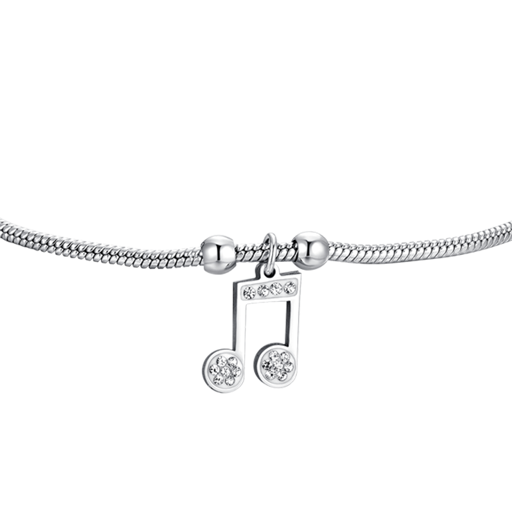 WOMEN'S STEEL BRACELET WITH MUSICAL NOTE