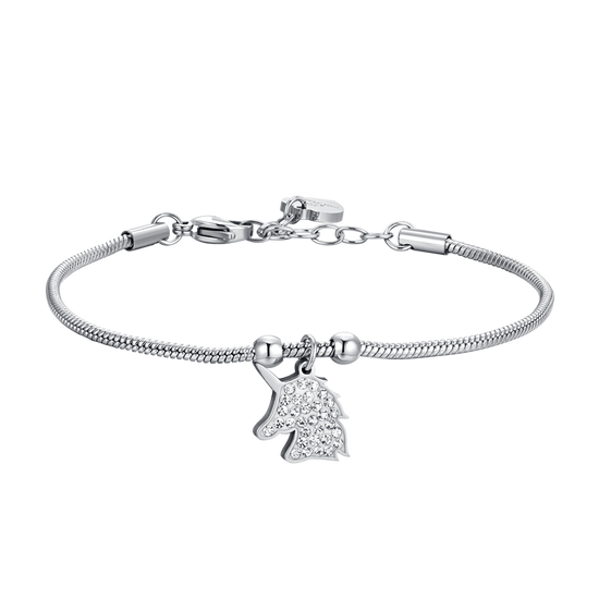 WOMAN'S BRACELET IN STEEL WITH UNICORNO Luca Barra