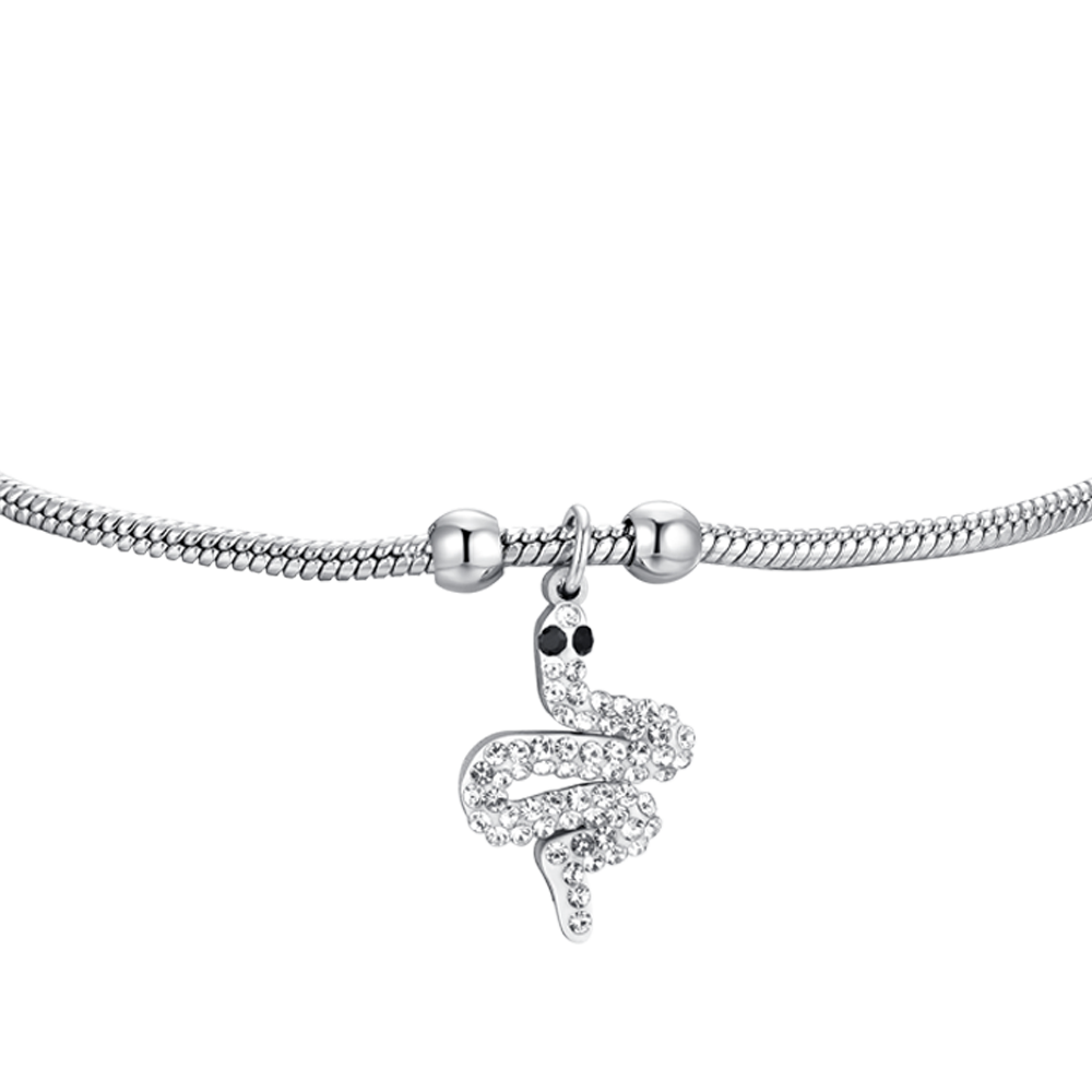 WOMEN'S STEEL BRACELET WITH SNAKE