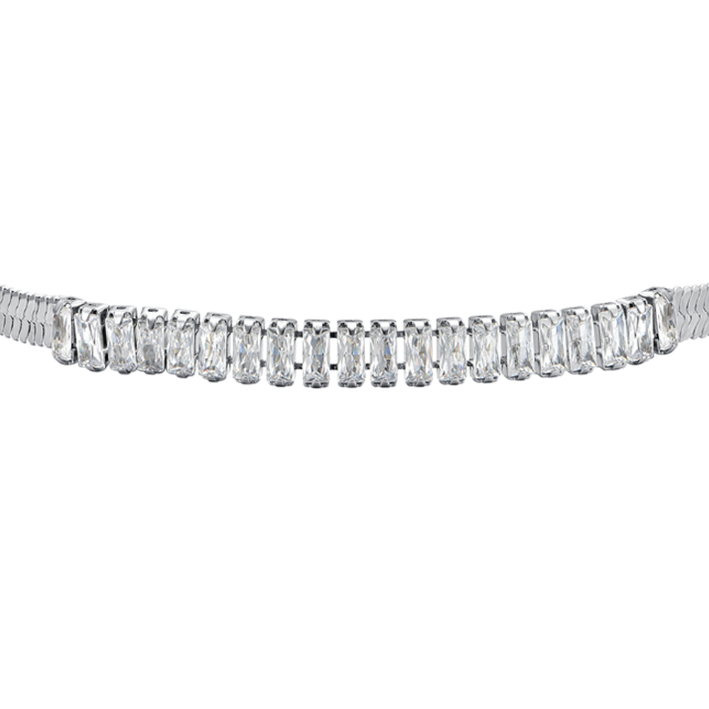 WHITE ZIRCONIA STEEL WOMEN'S BRACELET