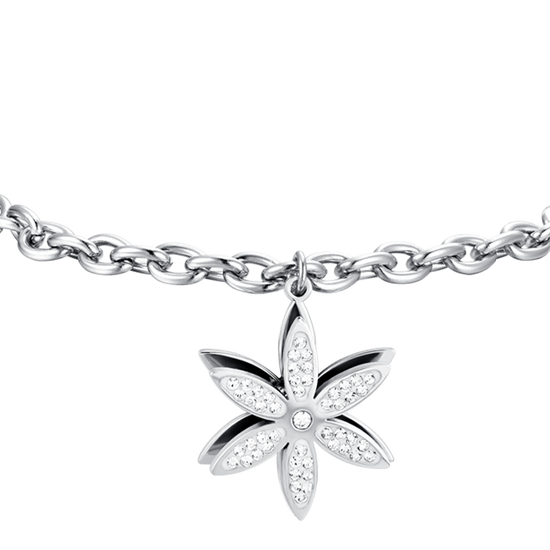 WOMEN'S STEEL FLOWER OF LIFE SWIVEL BRACELET