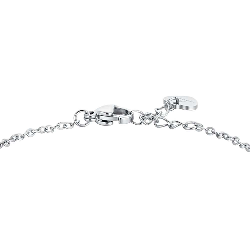 WOMEN'S STEEL QUADRIFOLIUM AND HORNS BRACELET