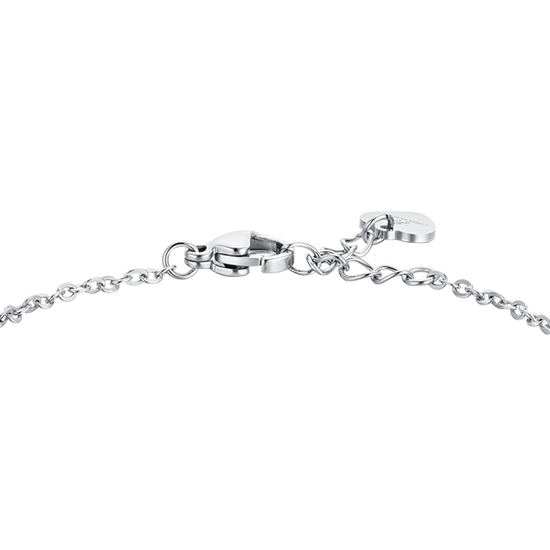 WOMEN'S STEEL QUADRIFOLIUM AND HORNS BRACELET