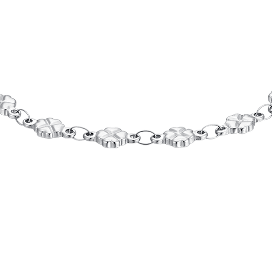 Carica immagine nella Galleria BRACCIALE DONNA IN ACCIAIO QUADRIFOGLI
