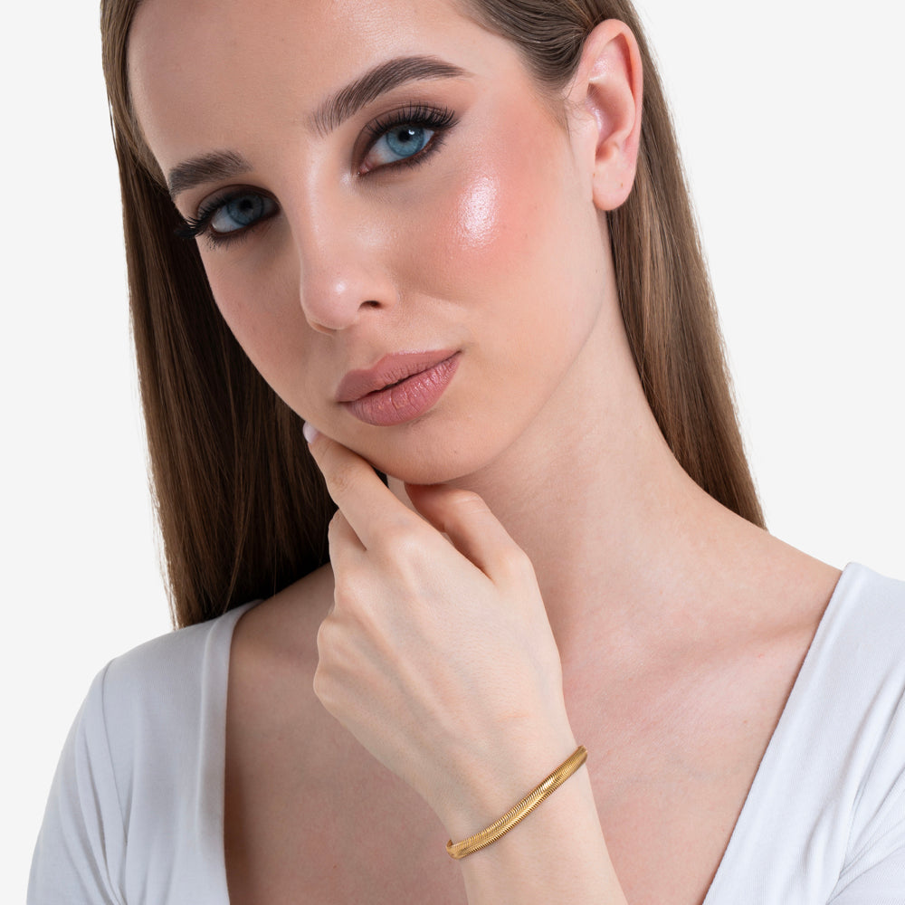 BRACCIALE DONNA  IN ACCIAIO IP GOLD