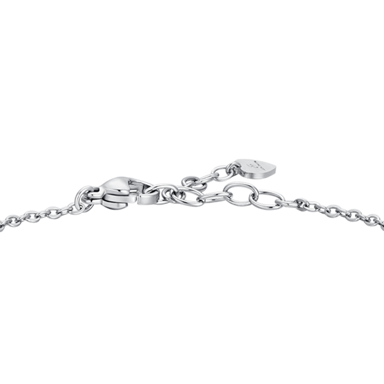 WOMEN'S STEEL BRACELET WITH WHITE CRYSTALS