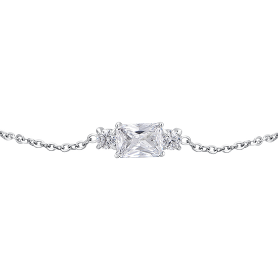 BRACCIALE DONNA IN ACCIAIO CON ZIRCONI BIANCHI