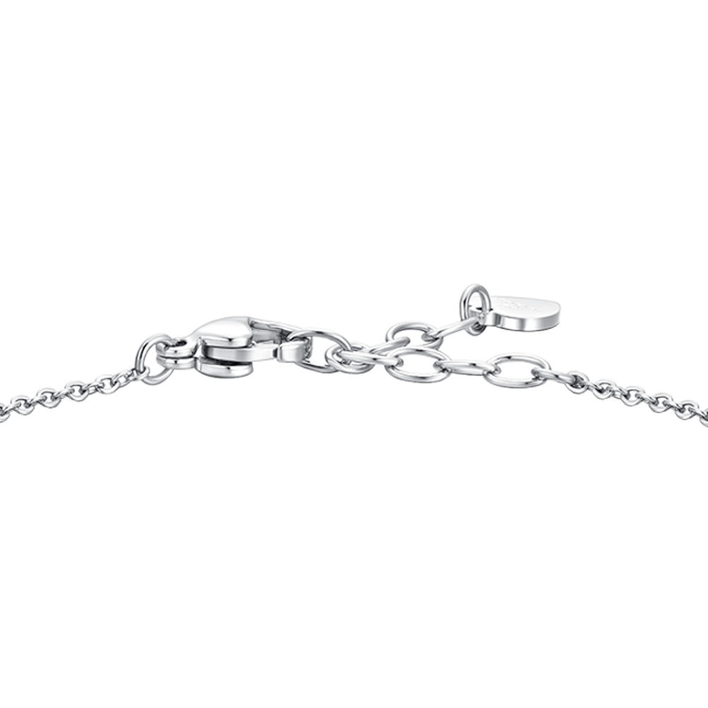 BRACCIALE DONNA IN ACCIAIO CON ZIRCONI ROSA E BIANCHI