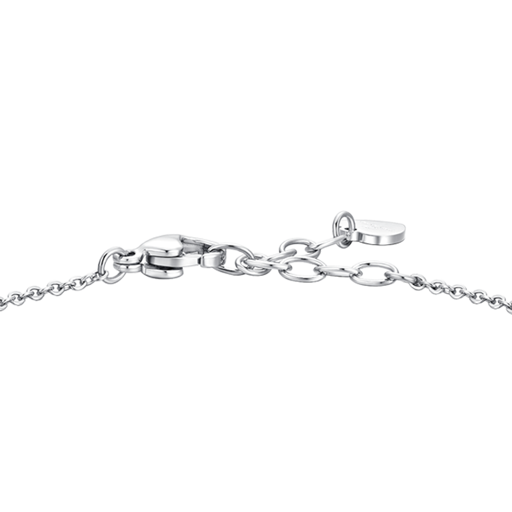 BRACCIALE DONNA IN ACCIAIO CON ZIRCONI VERDE E BIANCHI