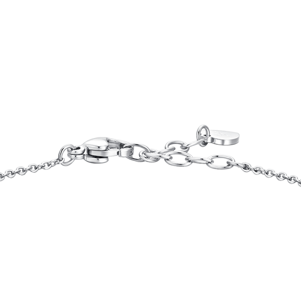 BRACCIALE DONNA IN ACCIAIO CON ZIRCONI BLU E BIANCHI