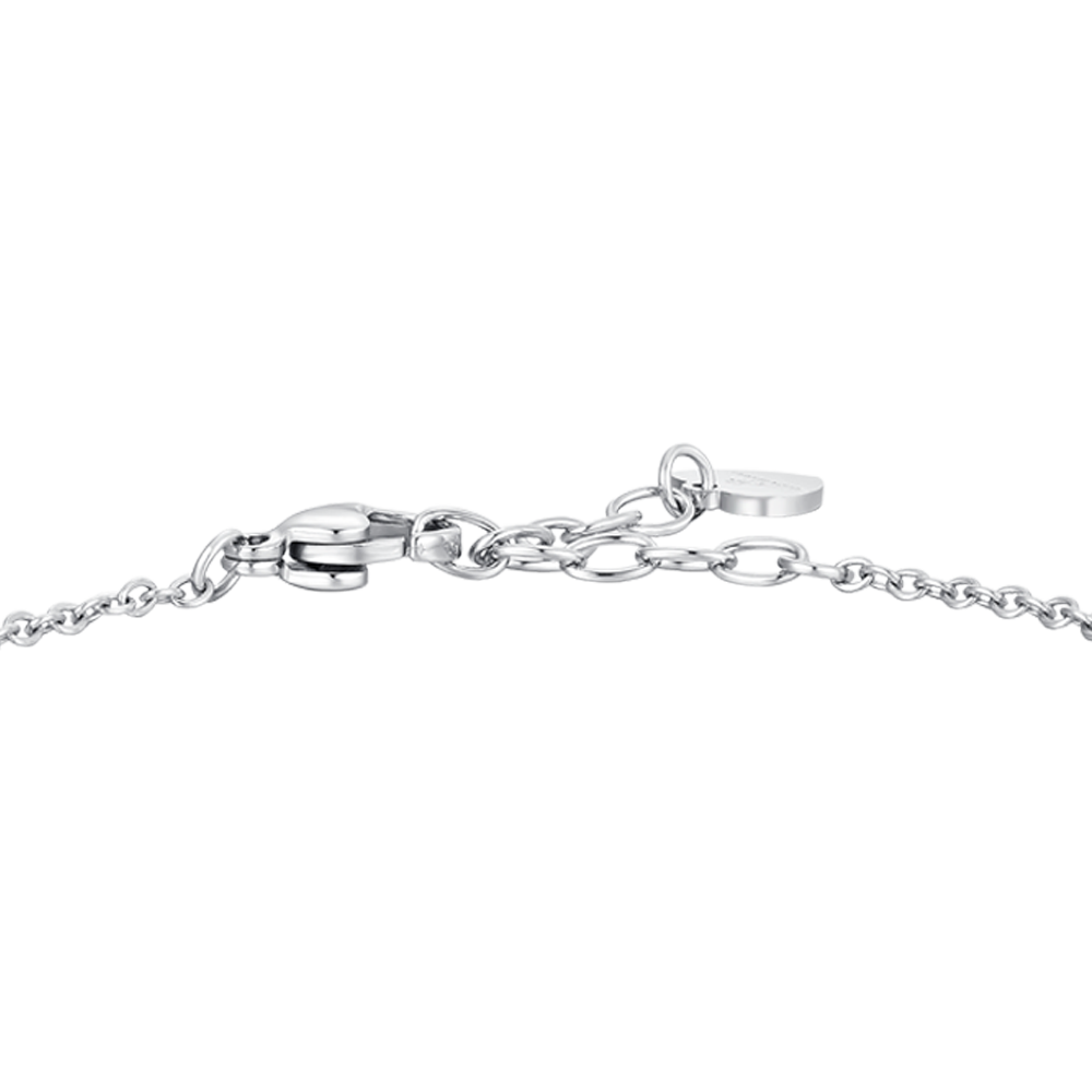 BRACCIALE DONNA IN ACCIAIO CON ZIRCONI BIANCHI
