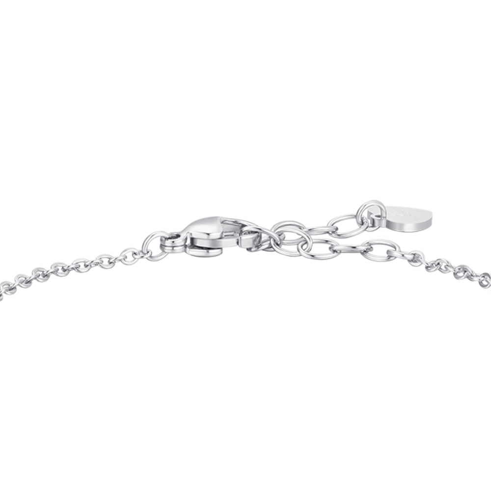 BRACCIALE DONNA IN ACCIAIO, STELLA CON ZIRCONE BIANCO, LUNE E STELLE IP ROSE